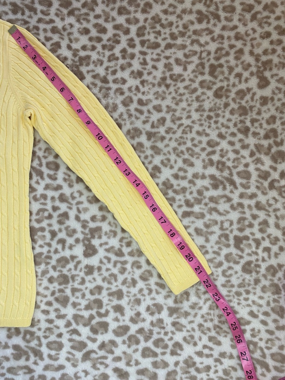 Classic Elements Butter Yellow Cable Knit Mock Neck Sweater, Soft, Cozy, Size S - Picture 11 of 12